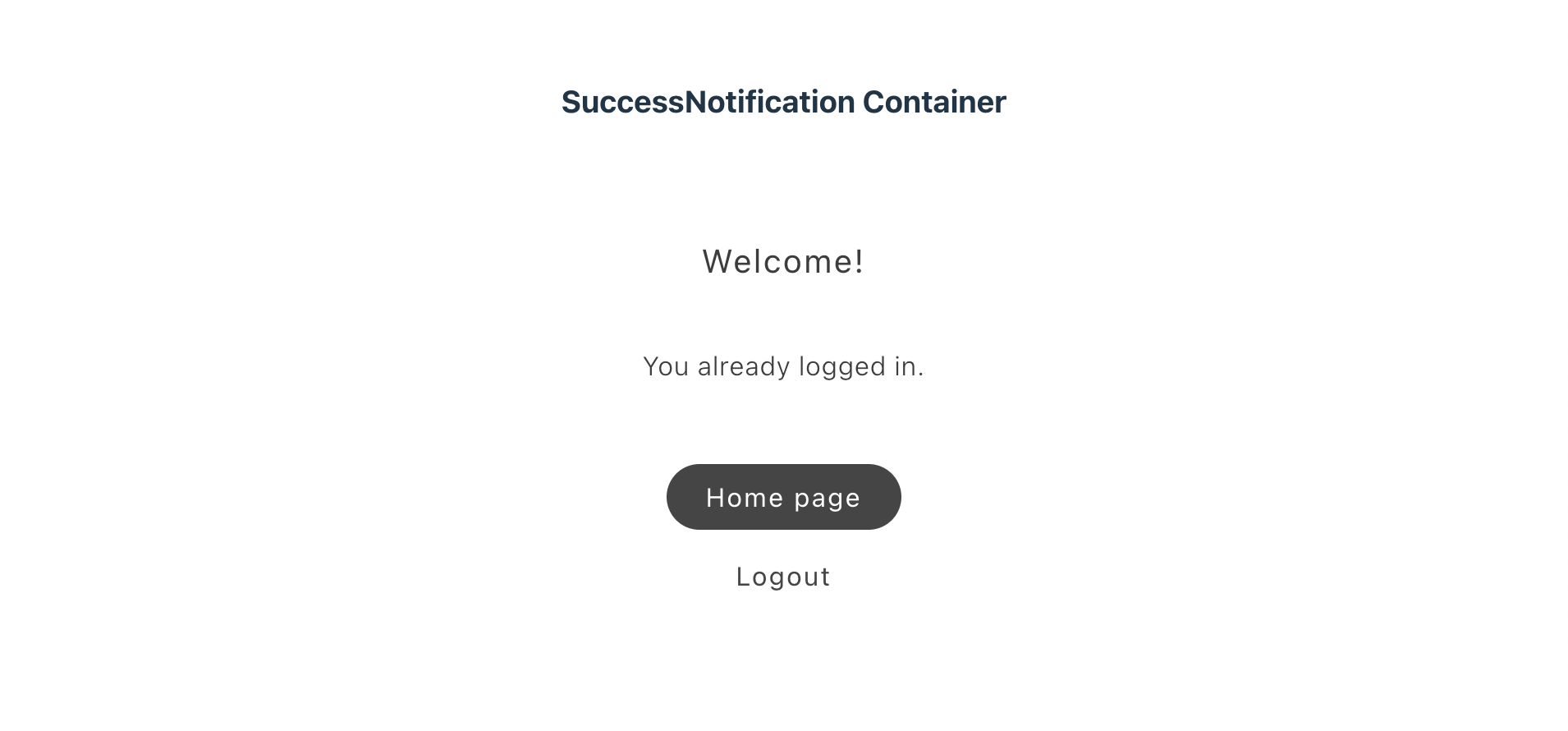 SuccessNotification container