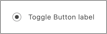 The SDK ToggleButton showing a selected toggle option.