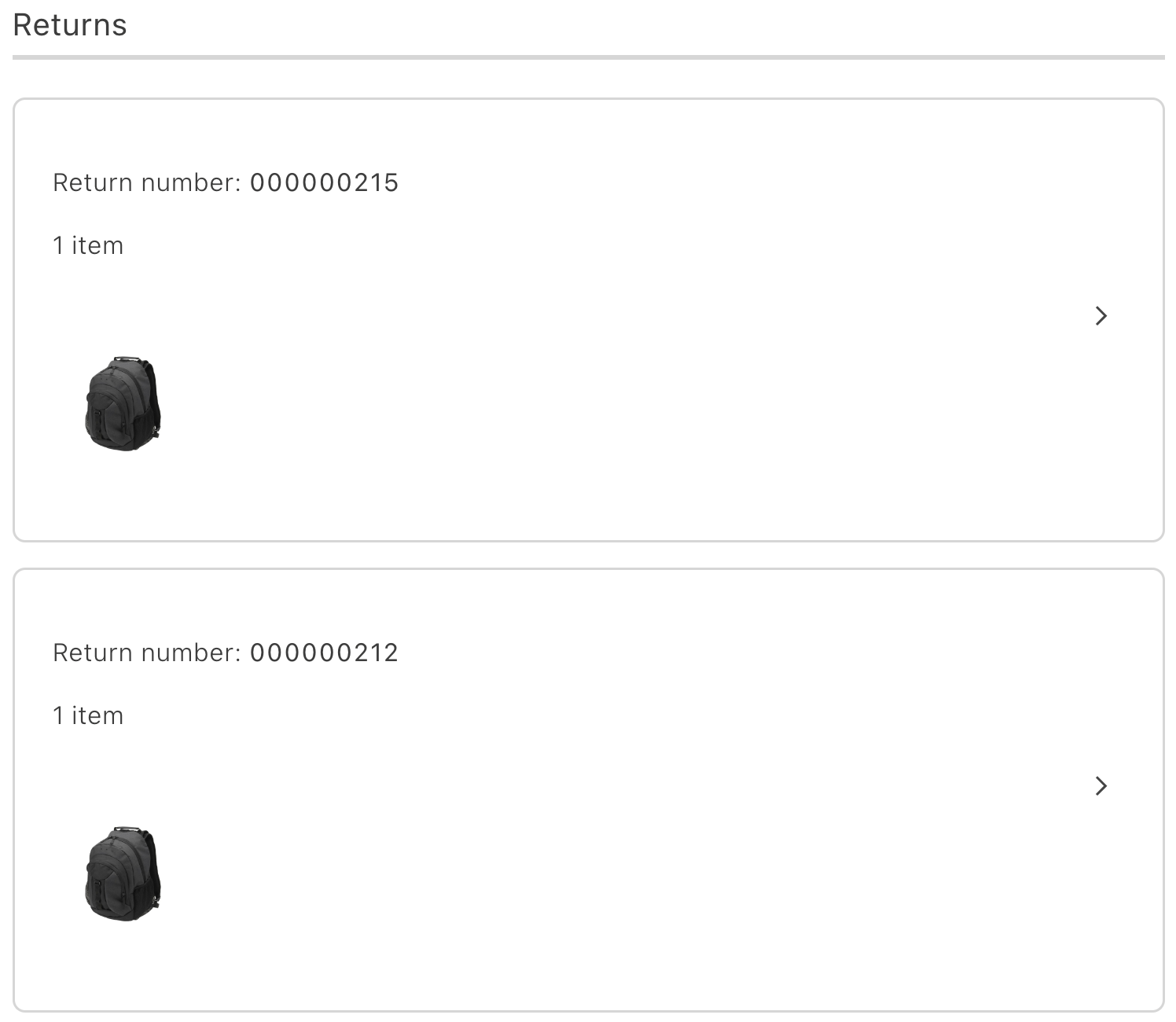 OrderReturns container