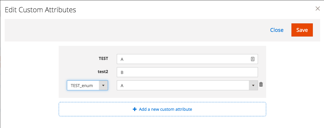 Create a new, or edit an existing, custom attribute