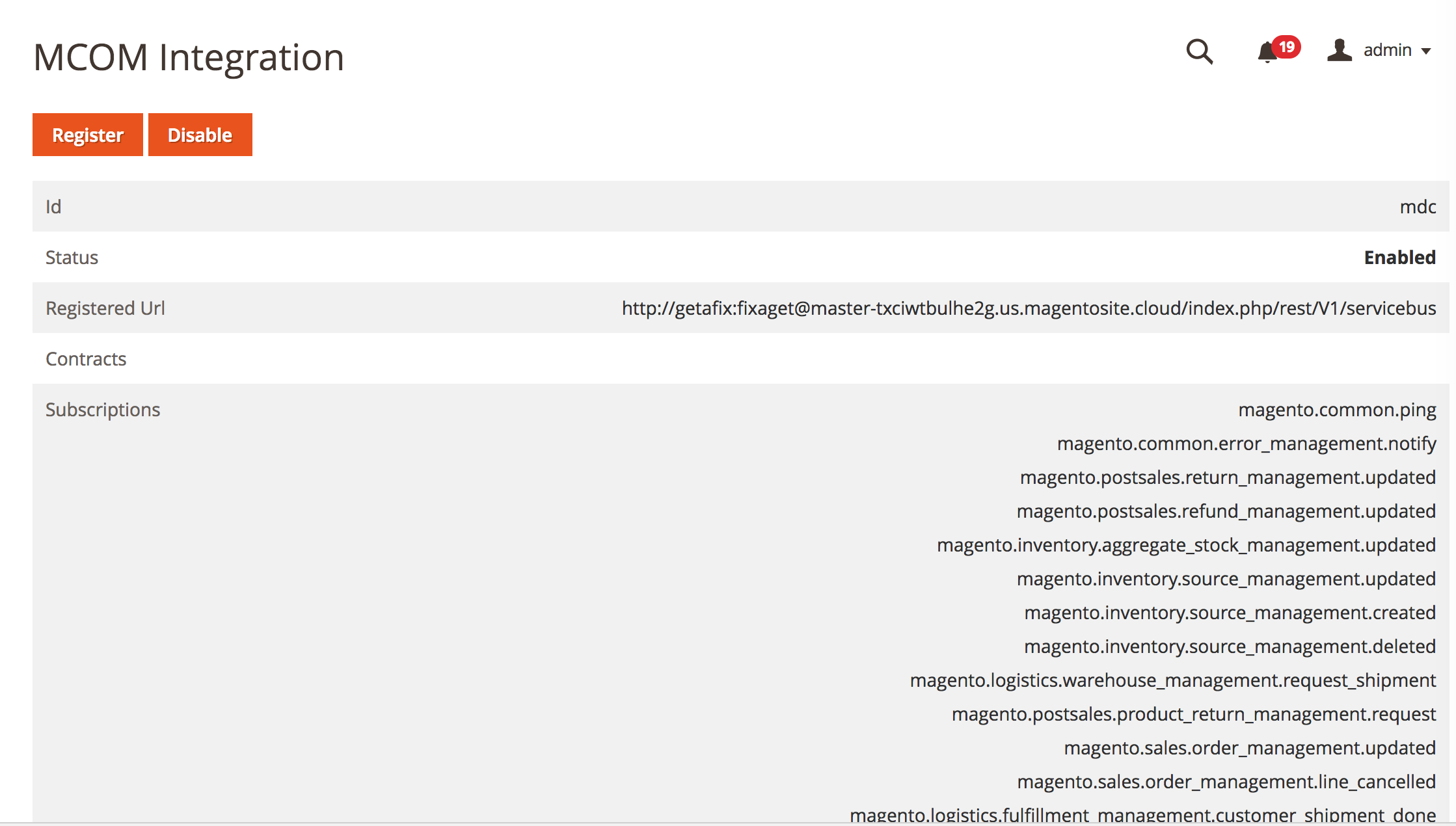 Re-register MDC in OMS API layer