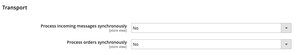 Configure transport layer