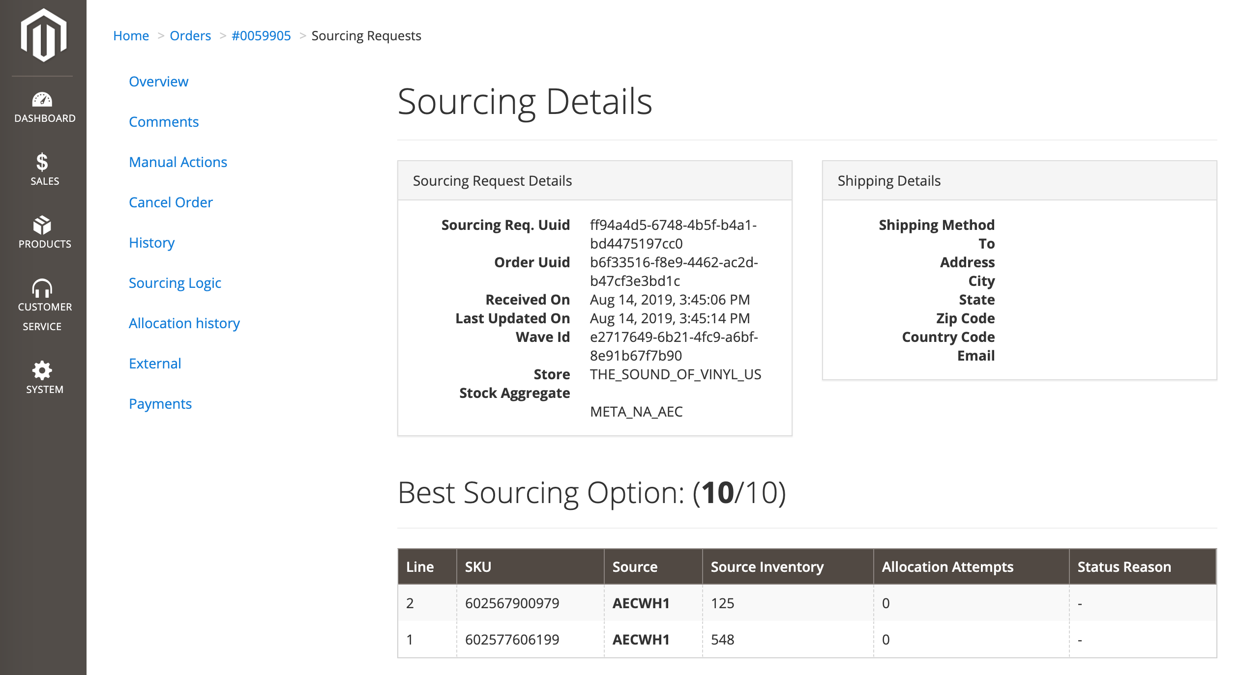 Sourcing scoring