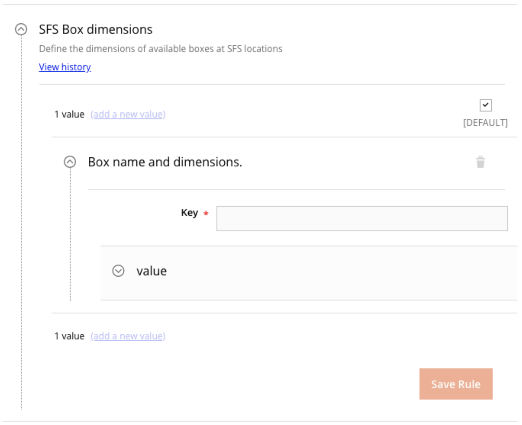 Omnichannel > SFS box dimensions