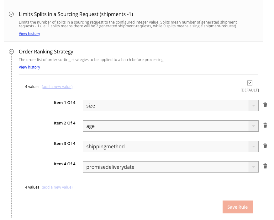 Sourcing category